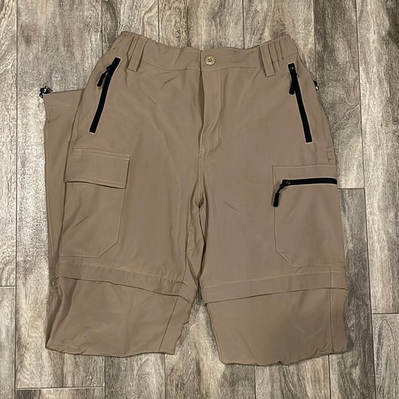 Women’s Zip Off Pants - Tan Hiking Pants - Picture 4 of 8